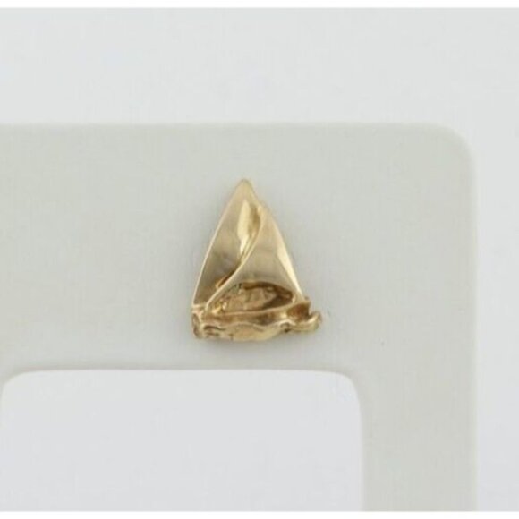 Men's 14k Yellow Gold Sailboat Tie Tack Lapel Pin
